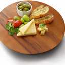 13" Acacia Lazy Susan Organizer for Table - Wooden Lazy Susan Turntable - Wood Kitchen Turntable Storage Food for Cheese Boards, Pantry, Fridge, Countertop (Acacia Wood, 13 Inch)