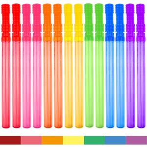 Bubble Wand, 14" Big Bubble Wand Set(14 Pack 7 Colour), Non-Toxic Smelless Bubble Toy for Kids Child Birthday Party Favor Wedding Summer Outdoor Activity Bathroom Bath Toys, by MAPIXO