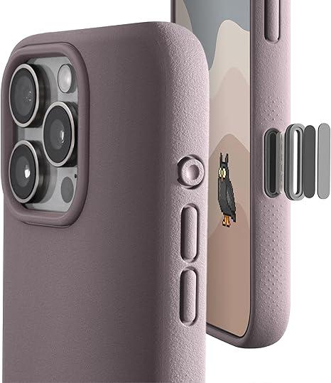 TineeOwl for iPhone 16 Pro Magnetic Case, Camera Control Button, Compatible with MagSafe, TPU, Minimalist, Slim/Thin, Grippy  Dune Series (Dusty Lilac, iPhone 16 Pro)