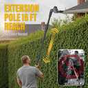 Cordless Pole Hedge Trimmer Compatible with Dewalt 20V MAX Battery, 18-Inch Dual Action Blade, Sectional Extension Pole with 16 FT Reach, 135 Adjustable Head (Bare Tool Only)