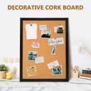 DOLLAR BOSS Cork Board for Wall 36" x 24" Bulletin Board for Wall with Black Wood Frame, Picture Display Pin Broad Vision Board for Office Home School Room Decorative Hanging 10 Pushpins