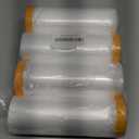 Painters Plastic With Tape, Pre-Taped Masking Film, 4 Rolls Automotive Best Tape and Drape, Paint Adhesive Protective Film Roll for Covering Skirting, Frames, Cars and Auto Body (5 X 65-Feet)