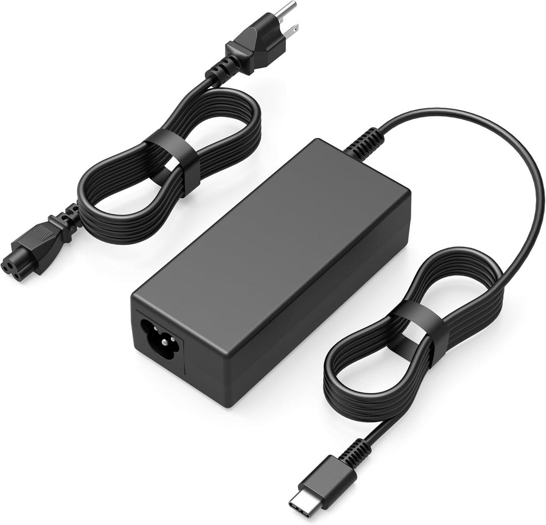 65W USB C Laptop Charger Compatible with Lenovo ThinkPad Yoga Chromebook, 9FT Type C Power Adapter Replacement for ThinkPad T14 T15 E14 E15 X1 Carbon, Yoga 7i 9i (USB-C Tip Only)