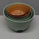 Big Self Watering Pots 12/10/9 inch, Planter, Plant Pots with Mesh Drainage Holes for Indoor Outdoor Garden Plants, Plastic Flower Pots with Removable Deep Reservoir, Green with Brown