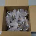 50 Pack C9 Led Christmas Lights Bulb, C9 Replacement LED Christmas Lights Outdoor Bulb, C9 Shatterproof Led Bulb for Christmas String Lights, E17 Base, Commercial Grade 2200K Warm White Bulbs