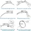 304 Stainless Steel Hose Clamp Assortment Kit DIY, Cut-To-Fit 50 FT Metal Strap+24 Stronger Fasteners, Large Adjustable Worm Gear Hose Clamps Screw Clamps Duct Pipe Metal Clamp Strapping