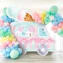 Colingmill 3 ft Ice Cream Truck Party Cardboard Cutouts Birthday Cardboard Cutouts Decor for Summer Boy Girl Birthday Baby Shower Party Supplies