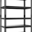5-Tier 35" W X 18" D X 72" H Garage Shelving 2500LBS Heavy Duty Shelving Adjustable Garage Storage Shelves Metal Shelving Unit Storage Shelf Industrial Basement Storage Racks Utility Shelf