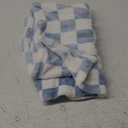 Yurhap Checkered Baby Blanket Fleece Baby Blankets for Boys, Ultra Soft Cozy Fluffy Infant Toddler Newborn Receiving Blankets for Crib Stroller, 30''x40'', Blue