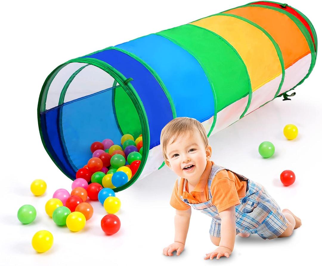 Kids Play Tunnel for Toddlers, Baby Tunnel Pop Up Tunnels for Kids to Crawl Through, Collapsible Toddler Tunnel Tent Breathable Mesh Tube Pet Crawl Indoor Outdoor Toy