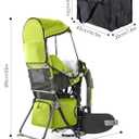 besrey Baby Backpack Carrier, Toddler Hiking Backpack with Safety 3-Height Seat, Adjustable Straps&Waist Belt, Foldable Frame Lightweight Large Capacity Child Carrier for Hiking (Green)