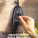 DEWENWILS Outdoor Timer Outlet Waterproof, Heavy Duty Outdoor Light Timer with Dusk to Dawn Sensor, 2 Grounded Outlets, 15A 125V 60Hz, Waterproof for String Lights, ETL Listed