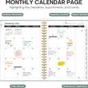 2026 Planner, Weekly and Monthly Calender Planner, Jan 2026 to Dec 2026, Hardcover 2026 Calendar Book with Tabs & Inner Pocket, Office Home School Supplies for Women & Men - A5 (6.3" x 8.5"), Dusty Blue