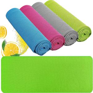 Cooling Towels for Neck/Face Ice Towel Cooling Neck Wraps for Hot Weather Sweat Towels Microfiber Chilly Towel cold Rags Soft Breathable Quick Dry for Indoor /Outdoor/Yoga/ Gym/Working out40''x12'' (Blue/Pink/Grey/Green)