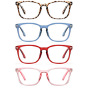 CCVOO Reading Glasses for Women/Men, Eyeglasses, Blue Light Readers for Women/Men, Computer Eye Glasses, Cheaters 6 Pack +1.5