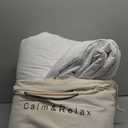 Calm&Relax Weighted Duvet Blanket: 2-in-1 Reversible Hybrid, Machine Washable with Cotton Fluffy Comforter & Heavy Side, 9-Layer Breathable for Hot Sleepers, Queen 20 lbs (60"x80")