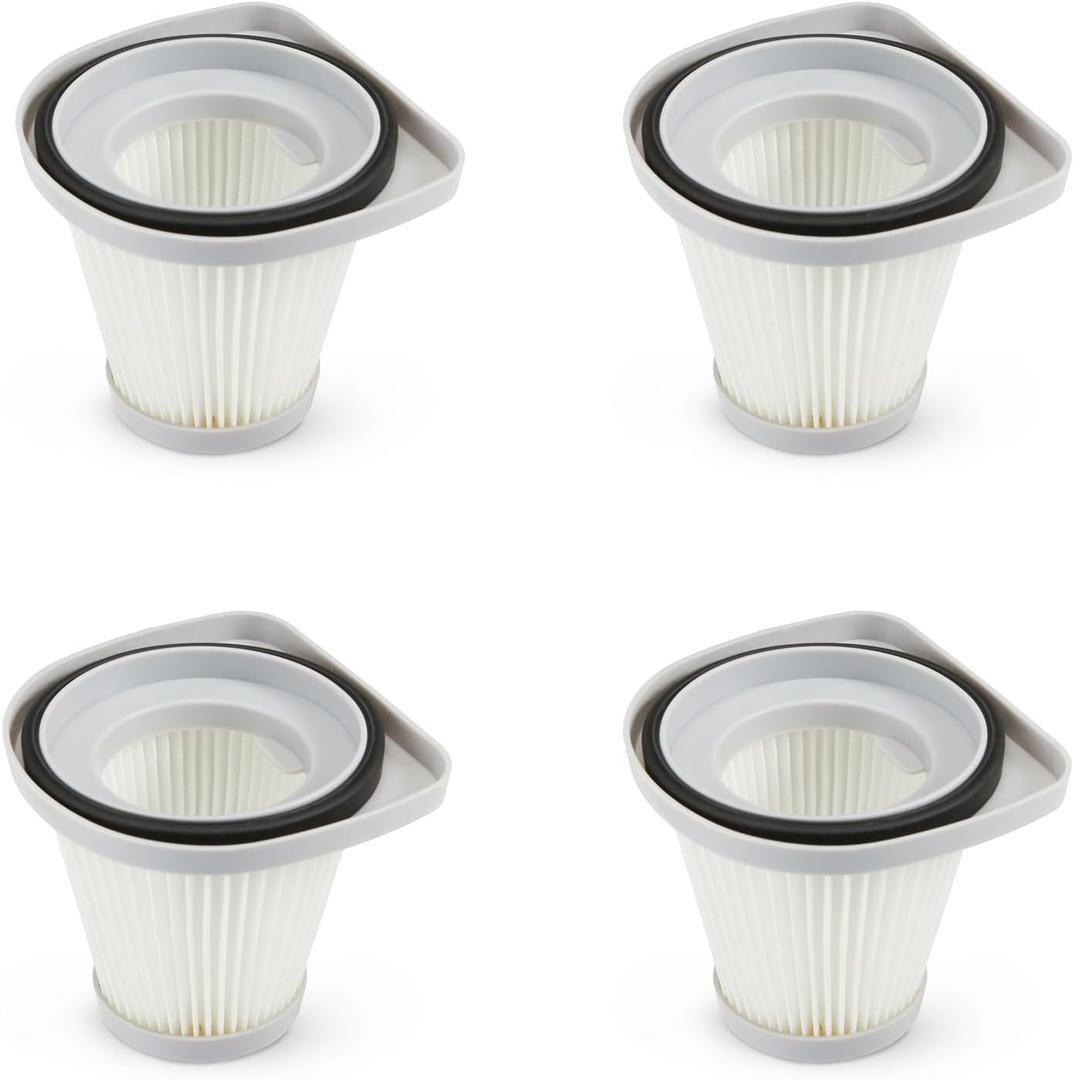 Amazon Basics Washable Replacement Filters for 2-in-1 Corded Stick Vacuum Cleaner ONLY (not for Other Models), 4-Pack, White