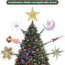 Christmas Tree Topper Holder - Twist On Universal Stabilizer with Adjustable Attachments. Secure Lock for Treetop Ornaments, Fits Most Basic Tree Types & Topper (Green)