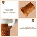 2 x Silicone Metallic Glitter Boot for Stanley 40oz Quencher H2.0 FlowState Tumbler & Adventure Tumbler (Bronze)