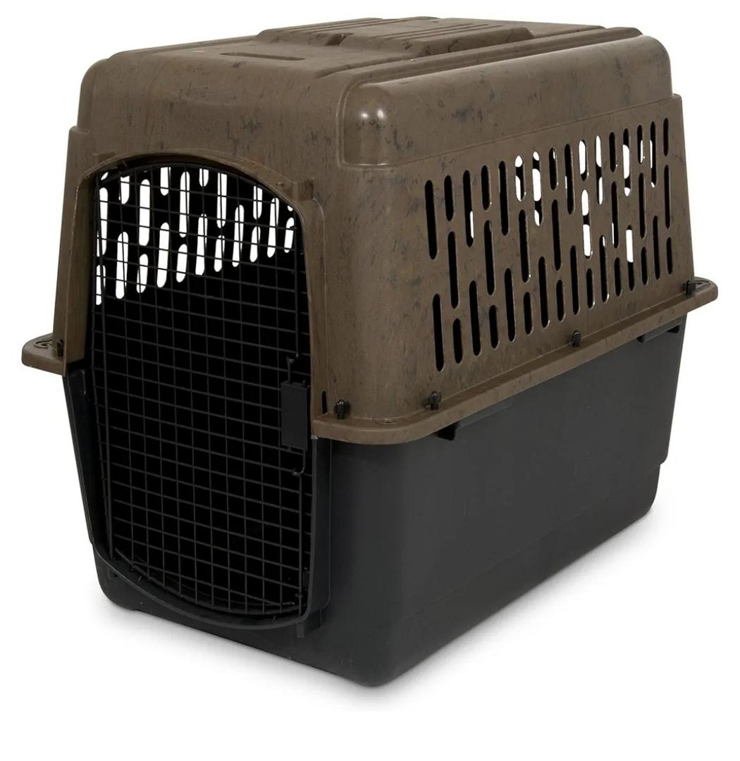 Petmate Ruffmaxx Camouflage Dog Kennel Pet Carrier & Crate 40" (70-90 Lb), Outdoor and Indoor for Large, Medium, and Small Dogs - Made from Recycled Material w/ 360-Degree Ventilation, Made in USA