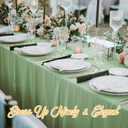 BRILLMAX 6 Pack Sage Green Tablecloths 90 x 156 Inch for 8ft Rectangle Tables - 150 GSM Polyester Fabric, Floor Length Drop, Water, Stain & Wrinkle Resistant Cloth Cover for Wedding Reception Banquet