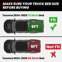 LASFIT Bed Mat for Toyota 2005-2023 Tacoma (6FT,73.5''Bed) Truck Bed 6 ft, All Weather TPE Car Bed Liner for Toyota Tacoma 2023 2022 2021-2005 Accessories Truck Mat Bed Liner (Not Fit Drop-in Liners)