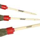 VIKING Car Detailing Brush Set for Car Cleaning Kit, Super-Soft Bristles for Exterior Detail, Includes Small, Medium, and Large Diameter Brush Heads, 3 Pack, Red