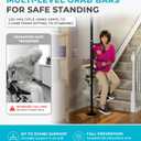 Stander Wonder Pole Plus with Rotating Double Grab Bar, Tension Mounted Security Pole for Seniors & Elderly Adults, No-Drill Floor to Ceiling Transfer Pole for Home & Bath Safety, Black