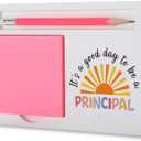 Thank You Principal Gifts for Women Men, Inspirational Desk Organizer for Principals Day Retirement Birthday Back to School Recognition Congratulations promotion, Desk White Note Pad Holder MT19