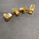 4pcs 3/8 NPT 90 Degree Barstock Street Elbow Brass Fittings, 3/8" NPT Male to 3/8" NPT Female Thread Elbow Forged Brass Pipe Fitting