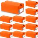 12 Sets Mini Sneaker Boxes for Party Favors Mini Shoe Gifts Boxes 4.7 x 2.5 x 2 Inch Sports Small Gift Case with Editable Label for Candies Cookies Snacks (Orange)