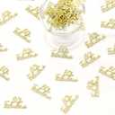 Happy 60th Birthday Confetti Glittery 60&fabulous Birthday Decorations Gold Table Scatters for Wedding Anniversary Decor Supplies 100PCS