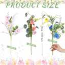 Daifunli 6 Bundles 22" Tall Artificial Wildflowers Flowers Spring Flowers Colorful Silk Spring Decor for Home Indoor Table Vase Arrangement Wedding Party Decor(Bright,Lavender)