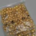 255Pcs Gold Vase Filler Beads for Centerpieces, No Hole Faux Pearl for Vases Filler Decoration, 8/14/18mm Pearls Beads for Wedding Home Birthday Party Candle Decor