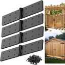 Heavy Duty Gate Hinges,270 Solid Double Layer Folding Butt Hinges with Electroplating for Heavy Plywood, Backyard Wood Gates and Fence(4 Pack)