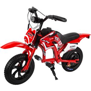 JKING Kids Motorcycle,C6 Kids Electric Dirt Bike,12-inch 160W brushless Motor,3-Speed LCD Display,10 MPH Top Speed,LED Brushless Controller + Moto Sound8 Miles Range,Red