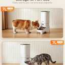 Automatic Dog Feeder with Elevated Stand - 7L Cat Food Dispenser with Large Food Tray, Timed Auto Cat Feeder for Dry Food, 6 Meals Per Day, No-Jam, Freshness Design, Detachable for Easy Clean