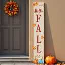 Fall Outdoor Decor Fall Porch Decor Wooden Decorations for Home Autumn Pumpkins Outside Thanksgiving Welcome Sign for Front Door 46.8 Inch