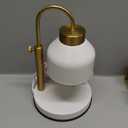 Candle Warmer Lamp, with 2 Bulbs,Timer & Dimmer,Compatible with Large Yankee Candle Jars,3 Wick Candles,Height Adjustable Electric Top Candle Melter,White,110-120v