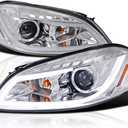 SPEC-D TUNING LED Strip Bar Chrome Projector Headlights