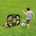 Kidodo Portable Soccer Goal Net Set - Pop Up Training Soccer Goals for Backyard - Indoor or Outdoor Versions - Easy Assembly - Great for Kids and Adults