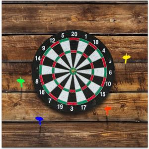 Felt Wood Grain Dart Board Wall Protectors Square Dart Board Backing Tiles Dartboard Backboard Cork Backboard Alternative (24 x 24 x 0.5 Inch)