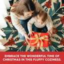 Artoid Mode Moroccan Style Snowflake Christmas Area Rug, Winter Home Decor Low-Profile Non-Slip Washable Large Rug for Living Room Bedroom Farmhouse Dining Room Kids Playroom 5x7 Feet