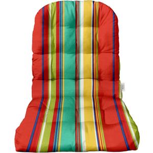 Tufted Adirondack Chair Cushion, 42.5"x 21" - All-Weather Spun Fabric, Water and Fade-Resistant, Outdoor Cushion for Patio Furniture, Bright Colorful Stripe