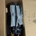 Drive Medical Silver Sport 1 Folding Transport Wheelchair - Lightweight Mobility Support - Full Armrests - Removable Swing-Away Footrests - Durable Steel Construction - Compact Folding Frame - Black