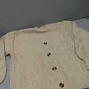 Simlakey Women Oversized Cardigans Sweater 2025 Long Sleeve Cable Knit Sweater Fall Winter Open Front Button Casual Outwear(Apricot, L)