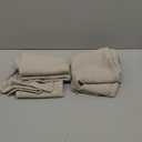 Jinchan Linen Textured Kitchen Tier Curtains 45 Inch for Bathroom Living Room Farmhouse Cafe Rustic Window Treatments Room Darkening Rod Pocket 2 Panels Beige