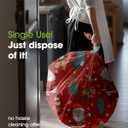 Pureegg Plastic Table Cloth Disposable 10 Pack, 54 x 108 Inch Table Cloths for Parties, Decorative Tablecloths for Rectangle Tables, Christmas Tablecloth Plastic, Leakproof & Sturdy, Christmas Red