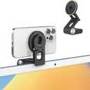 SODI Continuity Camera Mount for Desktop Monitor & iMac, Detachable iPhone Webcam Mount, Adjustable Magnetic Phone Stand for iPhone 17 Pro/Max 16/15/14/13/12 and Mac TV 4K Display OS Ventura (Black)