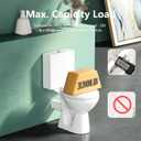 Ansffer Toilet Seat Round Soft Close16.5'', Toilet Lid Slow Close Quiet No Slam, Easy Installation & ReleaseSafe PP Material Easy Clean, Comfortable Ergonomic Design, 2 Years Support, White Plastic